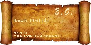 Basch Otelló névjegykártya